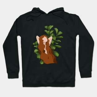 Abstract Portrait Illustration, Plant lady art 1. Hoodie